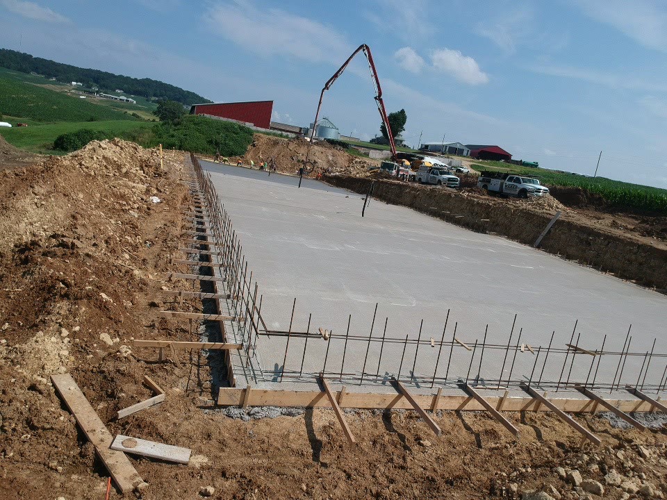 Agricultural concrete slab
