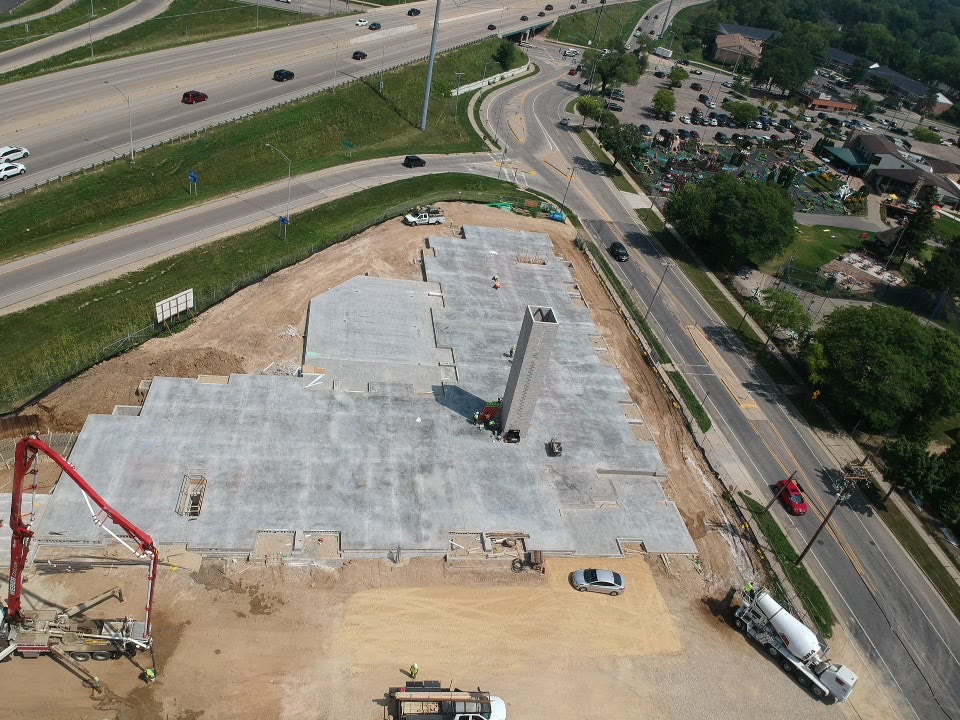 Commercial apartment foundation and slab work