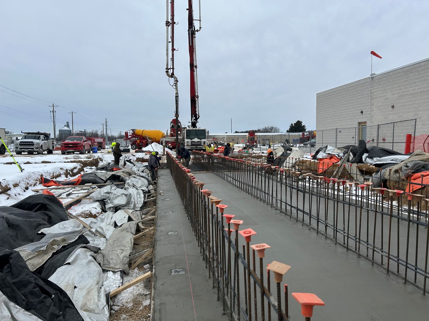 Commercial footings poured and formed