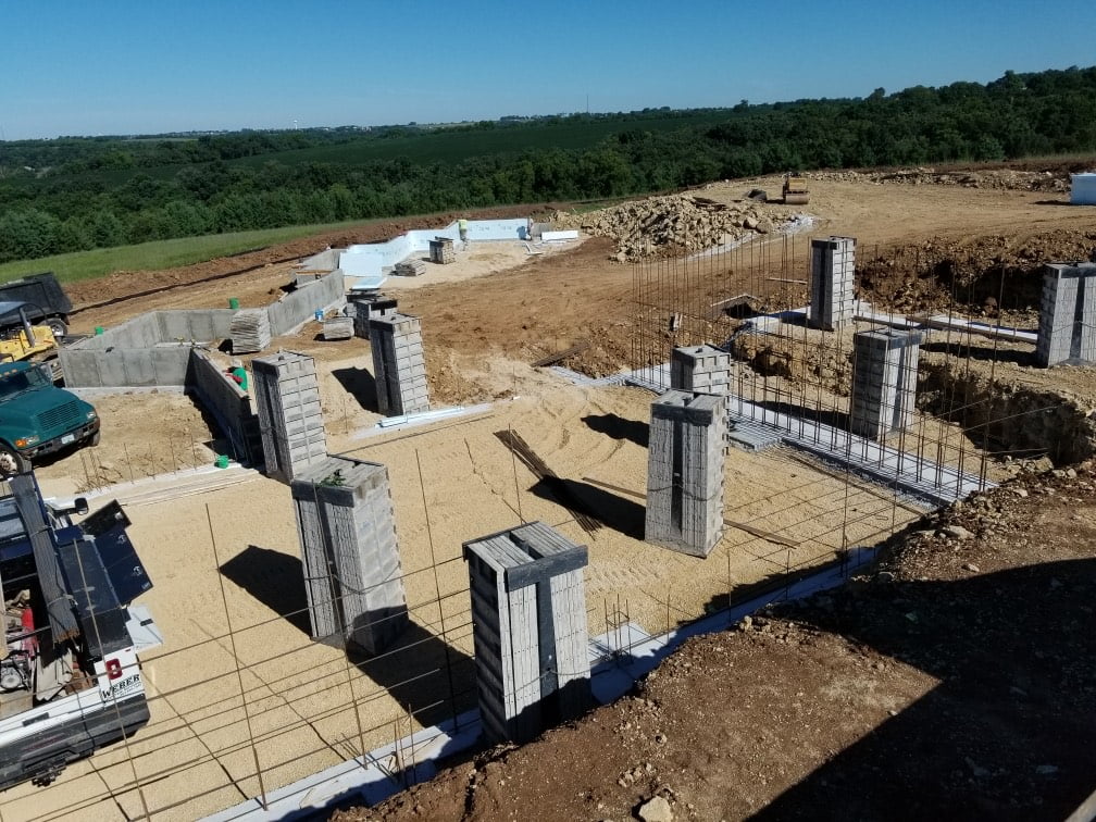 Commercial footings and rebar