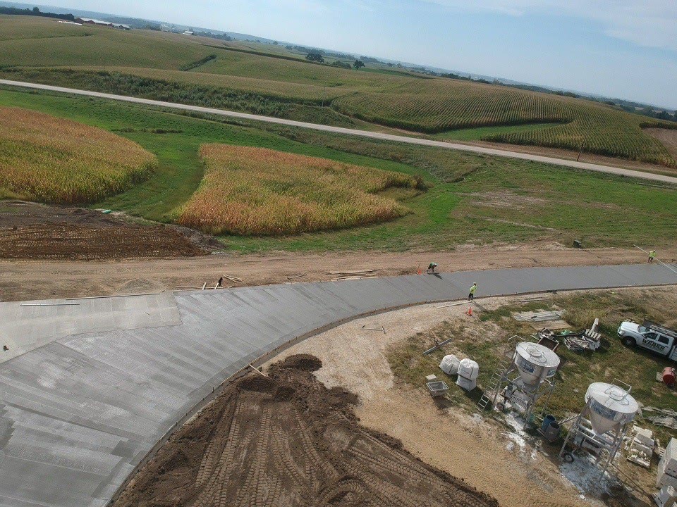 Residential concrete driveway
