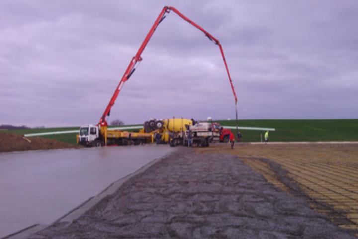 Concrete pumping operation